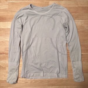 lululemon long sleeve white shirt swiftly tech 2.0 hip length